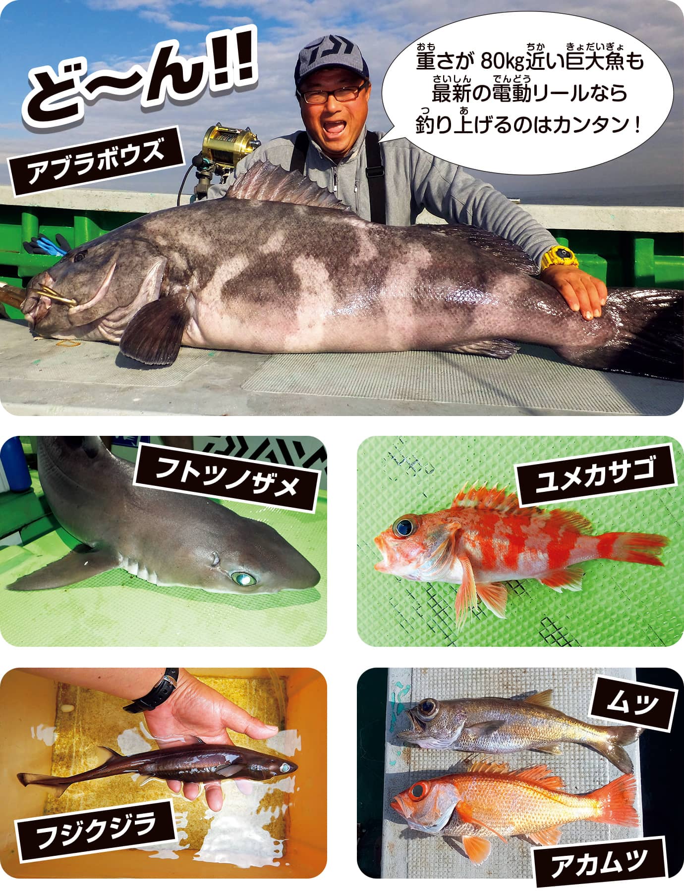 水深1000ｍの深海魚も釣れるようになった！