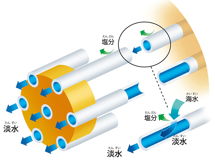 海水淡水化装置の中