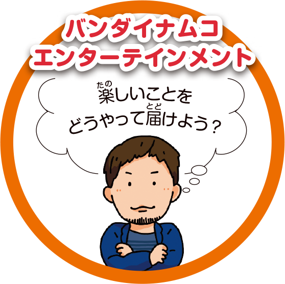 「楽しいこと」をさまざまな角度から考えて組み合わせ、生み出すよ。