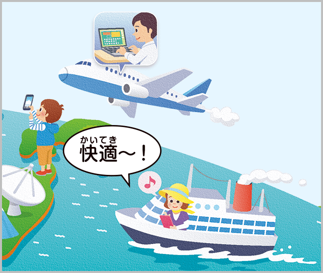 船や飛行機で